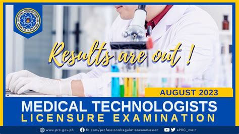 August 2023 Medical Technologists Licensure Examination .